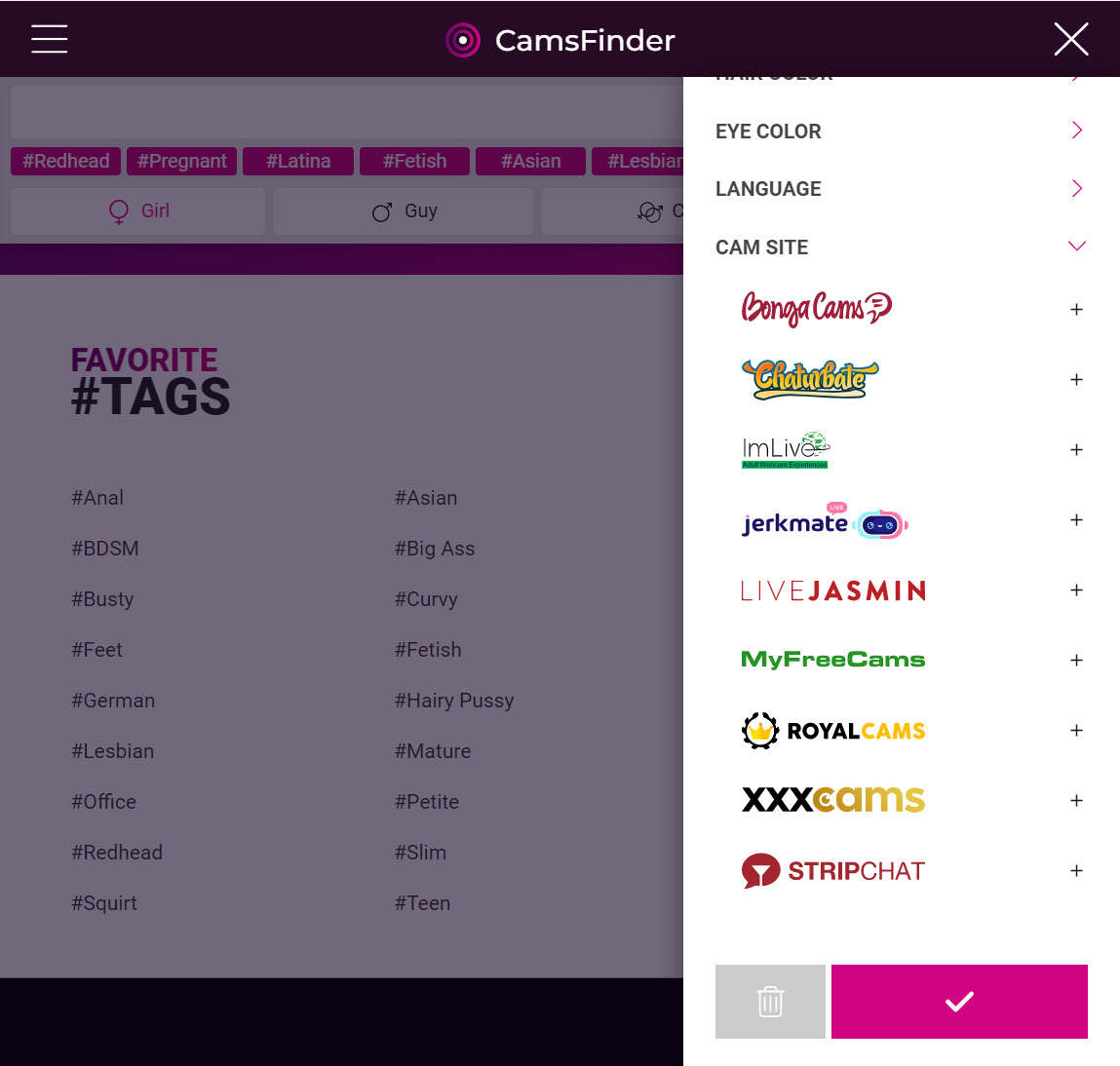 camsfinder adult cam sites reviews