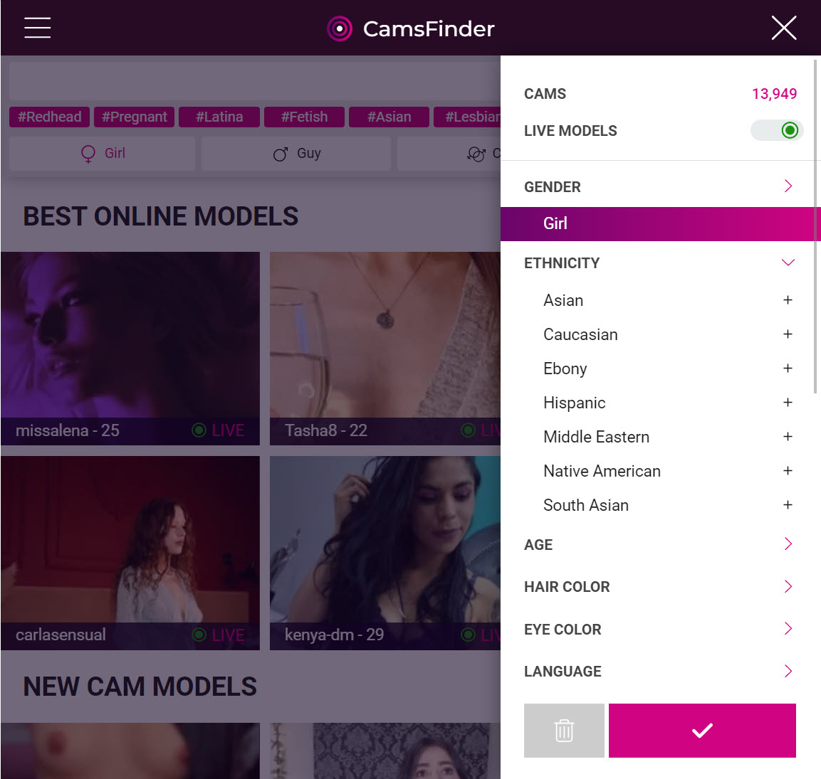 camsfinder search engine